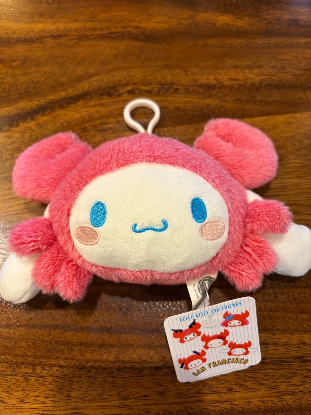 Cinnamoroll Plush Crab Keychain